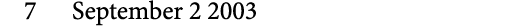 7 September 2 2003