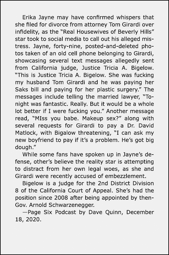 Erika Jayne may have confirmed whispers that she filed for divorce from attorney ﻿Tom Girardi over infidelity, as the...