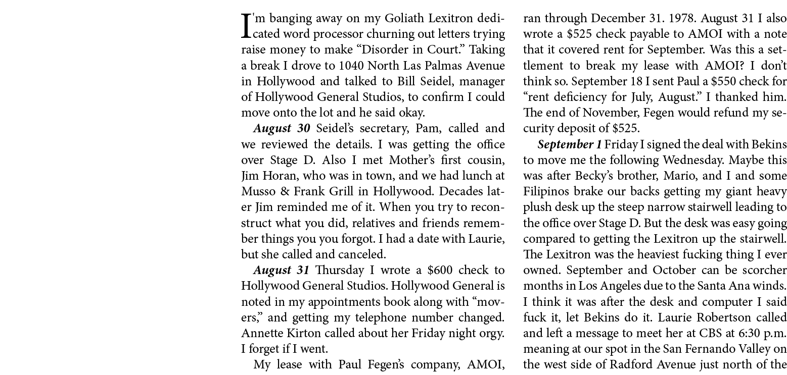 I 'm banging away on my Goliath ﻿Lexitron dedicated word processor churning out letters trying raise money to make “﻿...