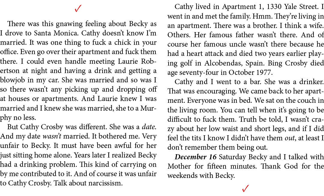 ✓ There was this gnawing feeling about Becky as I drove to Santa Monica. Cathy doesn’t know I’m married. It was one t...
