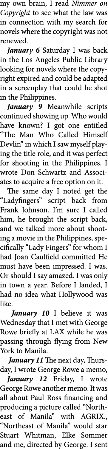my own brain, I read Nimmer on Copyright to see what the law was in connection with my search for novels where the co...