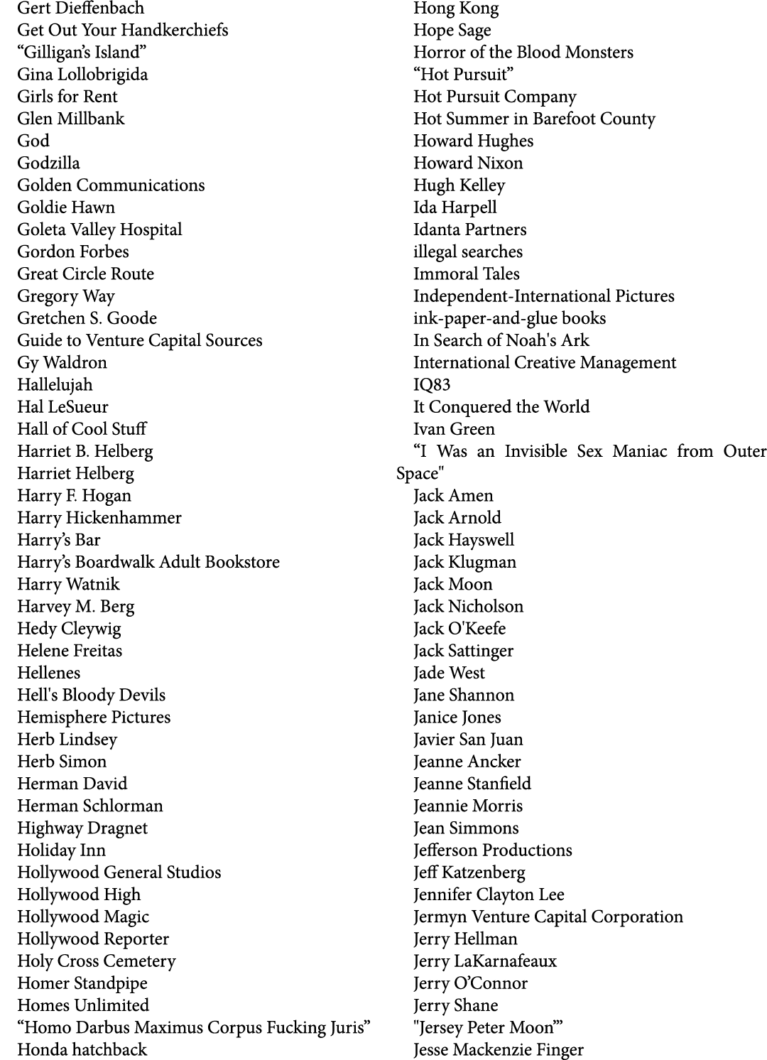 Gert Dieffenbach Get Out Your Handkerchiefs “Gilligan’s Island” Gina Lollobrigida Girls for Rent Glen Millbank God Go...