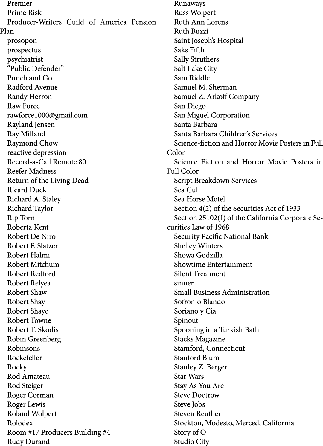 Premier Prime Risk Producer Writers Guild of America Pension Plan prosopon prospectus psychiatrist “Public Defender” ...