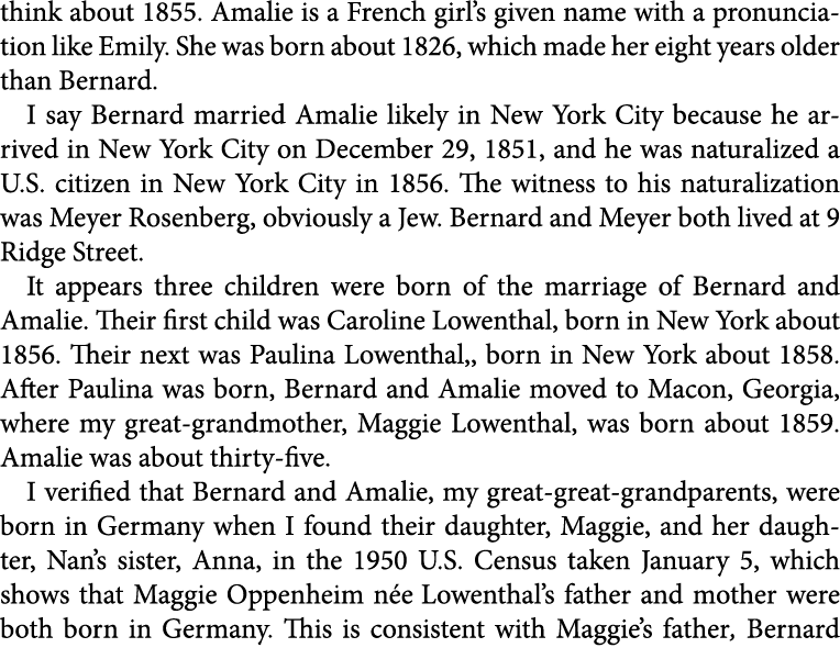 think about 1855. ﻿Amalie is a French girl’s given name with a pronunciation like Emily. She was born about 1826, whi...