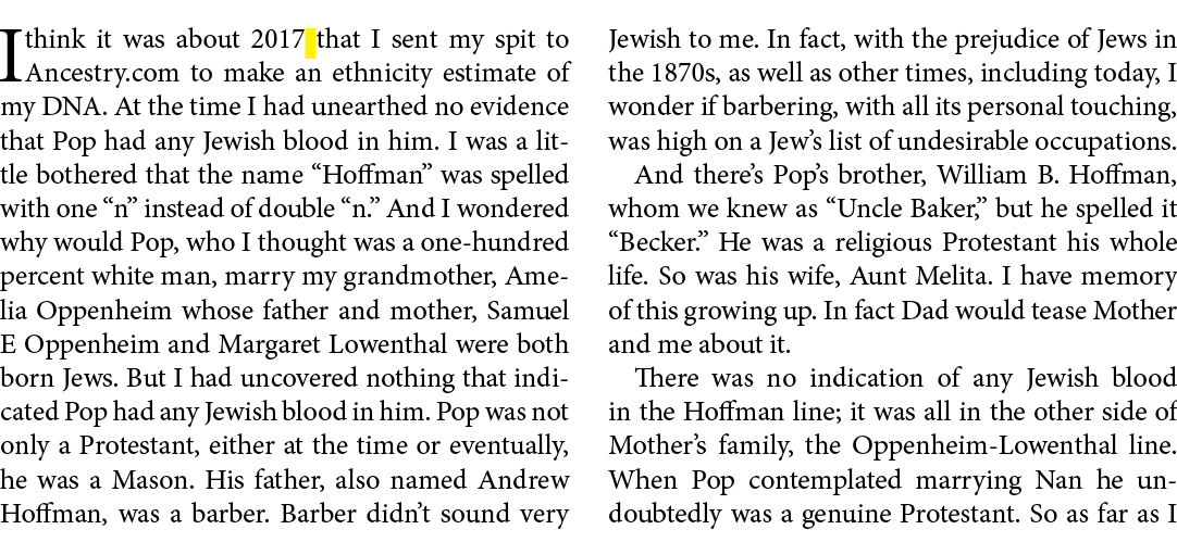 I think it was about 2017 that I sent my spit to ﻿Ancestry.com to make an ﻿ethnicity estimate of my ﻿DNA. At the time...