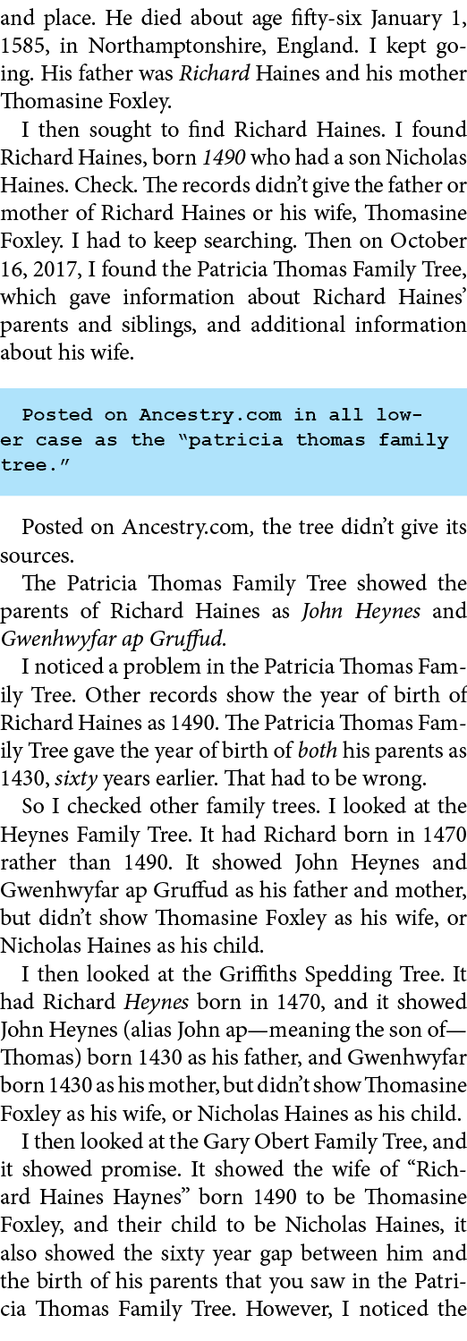 and place. He died about age fifty six January 1, 1585, in ﻿Northamptonshire, ﻿England. I kept going. His father was ...