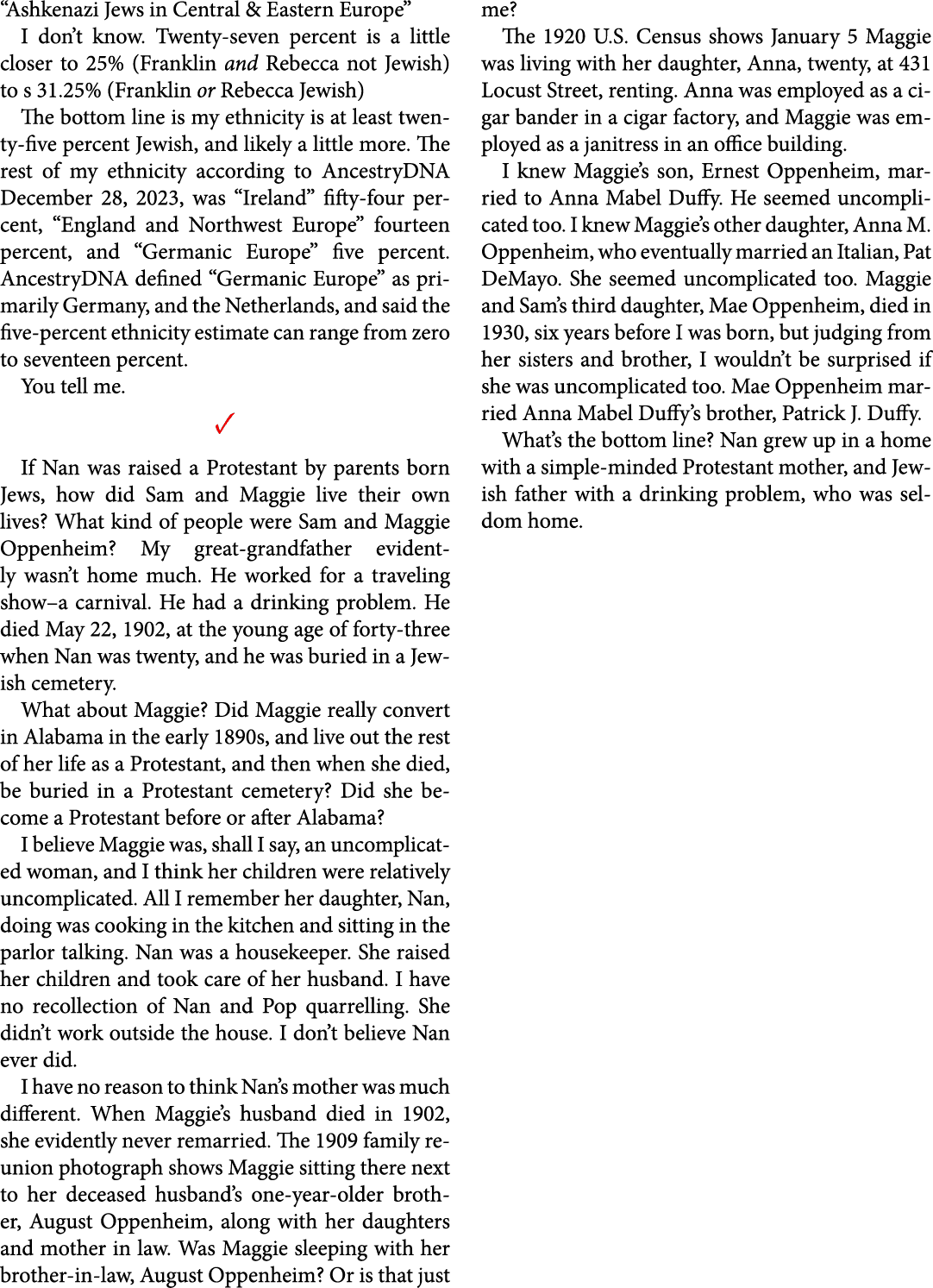 “﻿﻿Ashkenazi Jews in Central & Eastern Europe”﻿﻿ I don’t know. Twenty seven percent is a little closer to 25% (Frankl...