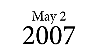 May 2 2007