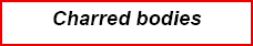 Charred bodies