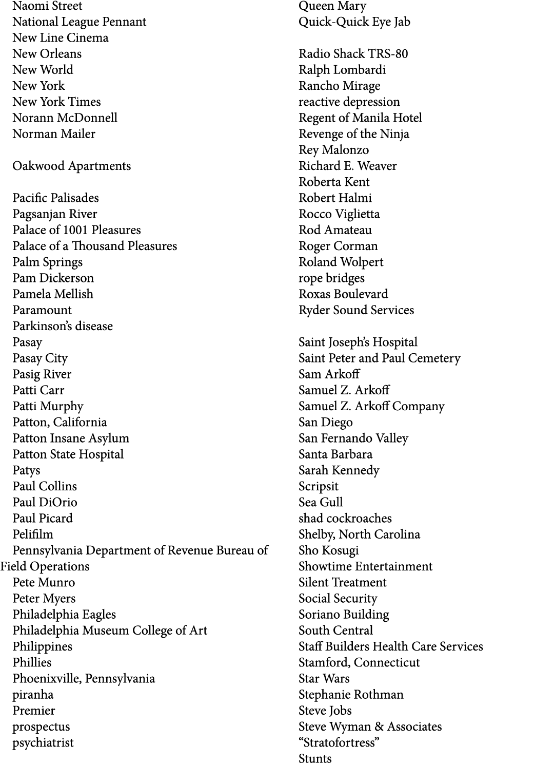 Naomi Street National League Pennant New Line Cinema New Orleans New World New York New York Times Norann McDonnell N...