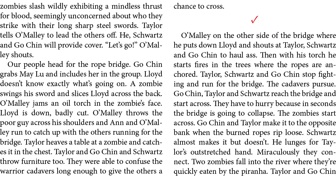 zombies slash wildly exhibiting a mindless thrust for blood, seemingly unconcerned about who they strike with their ...