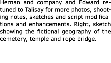 Hernan and company and Edward retuned to ﻿Talisay for more photos, shooting notes, sketches and script modifications ...