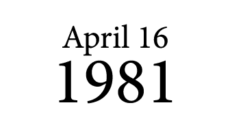 April 16 1981