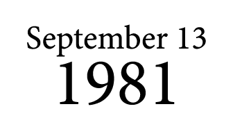 September 13 1981