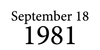 September 18 1981