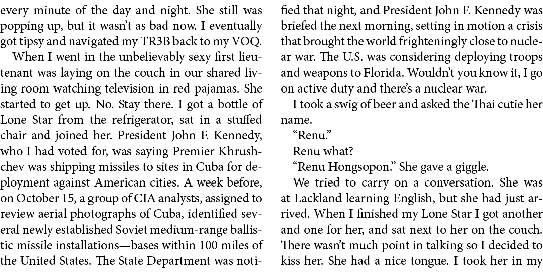 every minute of the day and night. She still was popping up, but it wasn’t as bad now. I eventually got tipsy and nav...