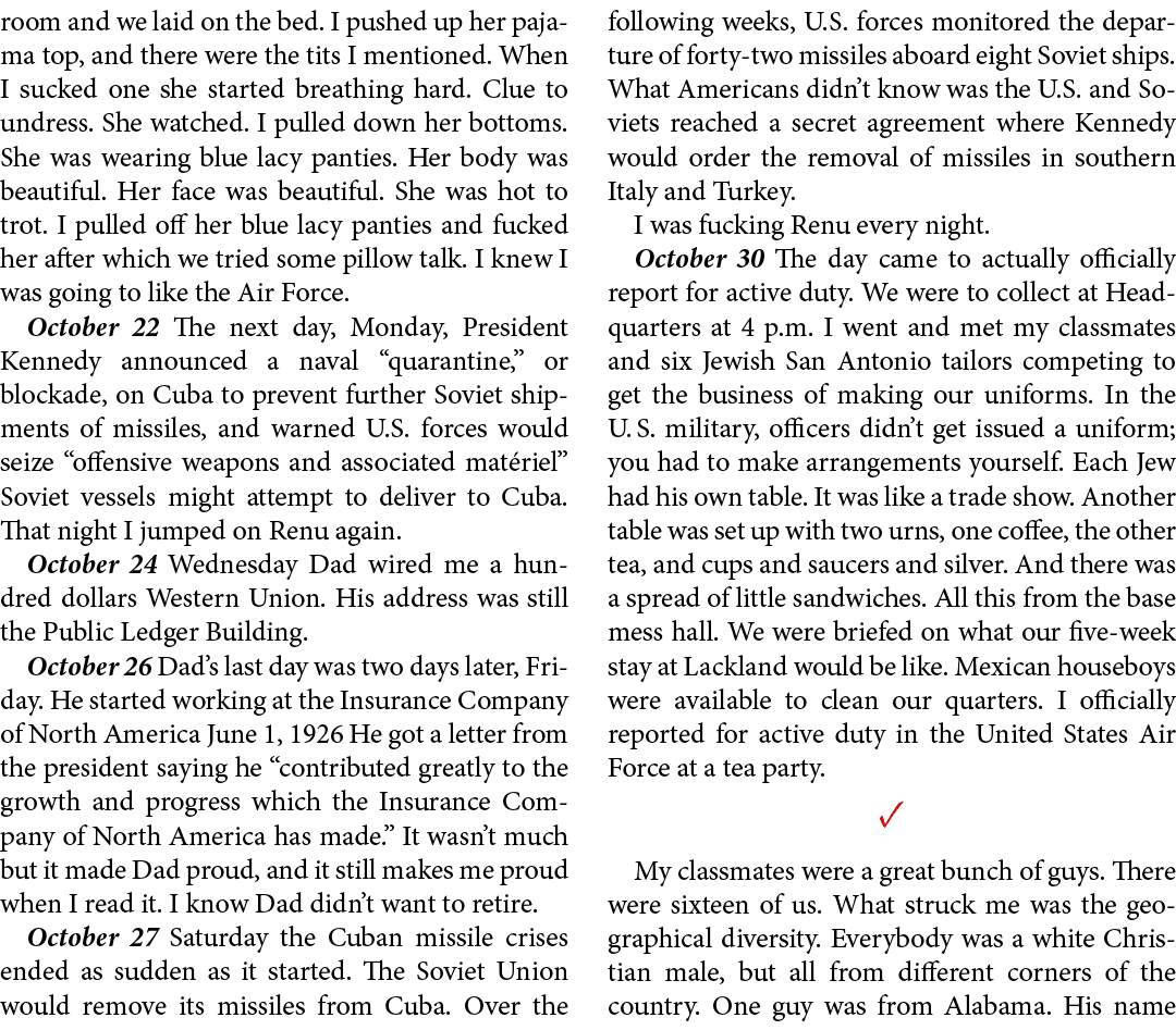 room and we laid on the bed. I pushed up her pajama top, and there were the tits I mentioned. When I sucked one she s...