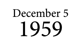 December 5 1959