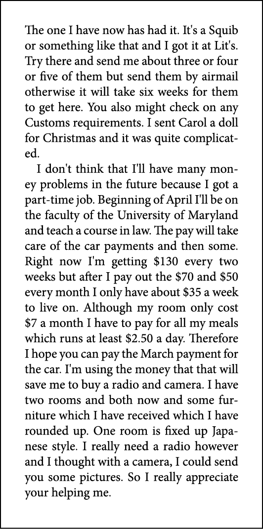 The one I have now has had it. It's a Squib or something like that and I got it at Lit's. Try there and send me about...