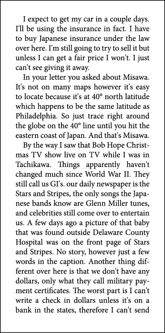I expect to get my car in a couple days. I'll be using the insurance in fact. I have to buy Japanese insurance under ...