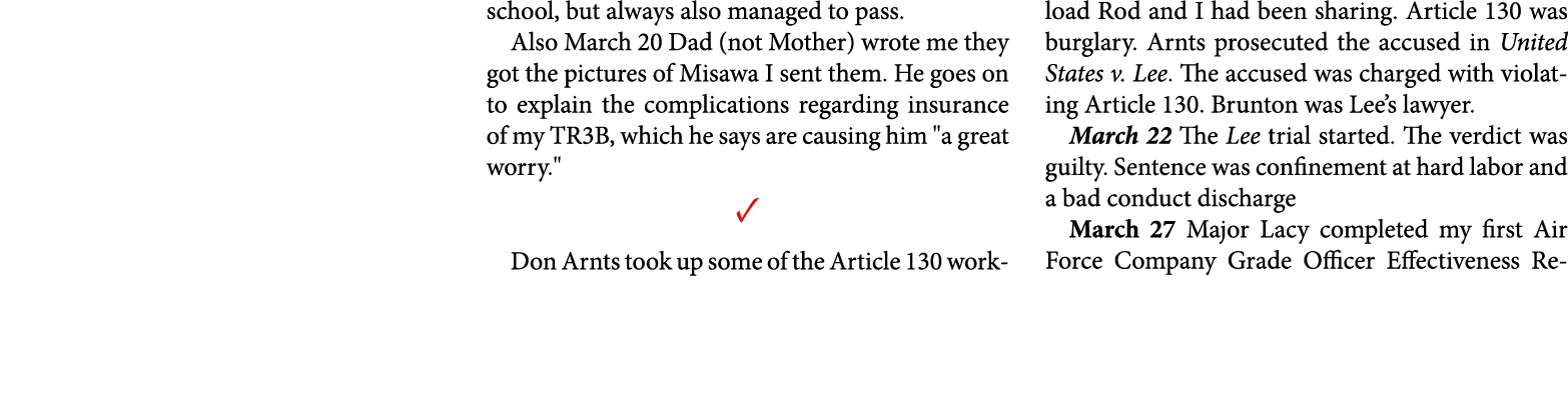 school, but always also managed to pass. Also March 20 Dad (not Mother) wrote me they got the pictures of Misawa I se...