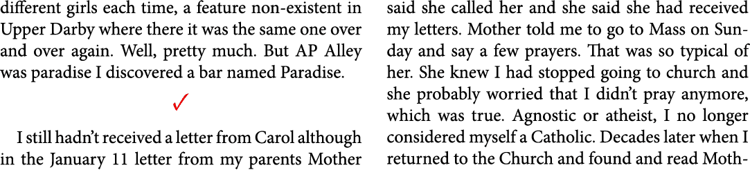 different girls each time, a feature non existent in Upper Darby where there it was the same one over and over again....