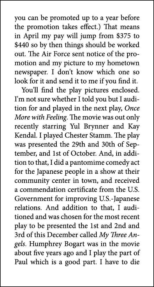 you can be promoted up to a year before the promotion takes effect.) That means in April my pay will jump from $375 t...