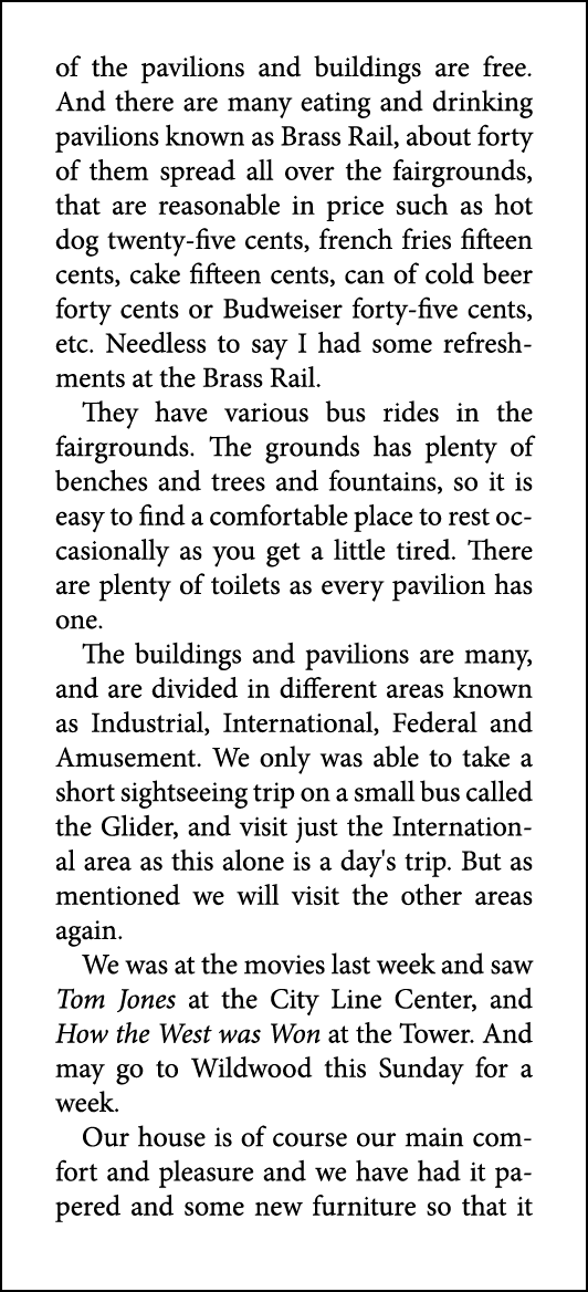 of the pavilions and buildings are free. And there are many eating and drinking pavilions known as Brass Rail, about ...