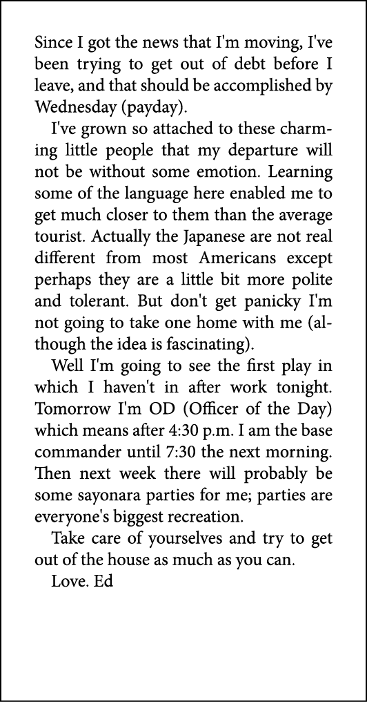 Since I got the news that I'm moving, I've been trying to get out of debt before I leave, and that should be accompli...