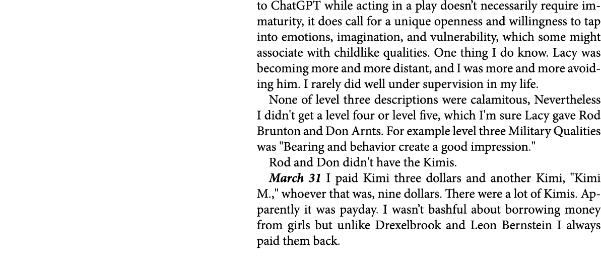 to ChatGPT while acting in a play doesn’t necessarily require immaturity, it does call for a unique openness and will...