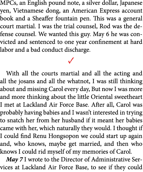 MPCs, an English pound note, a silver dollar, Japanese yen, Vietnamese dong, an American Express account book and a S...