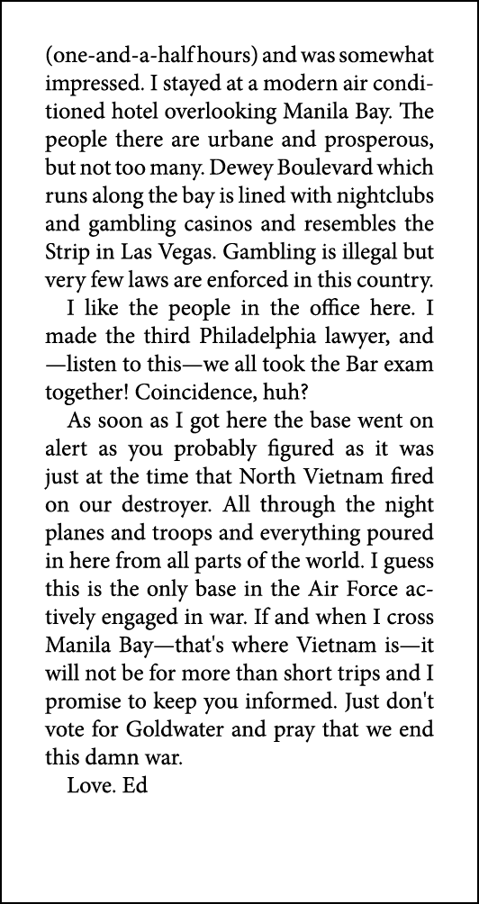 (one and a half hours) and was somewhat impressed. I stayed at a modern air conditioned hotel overlooking Manila Bay....