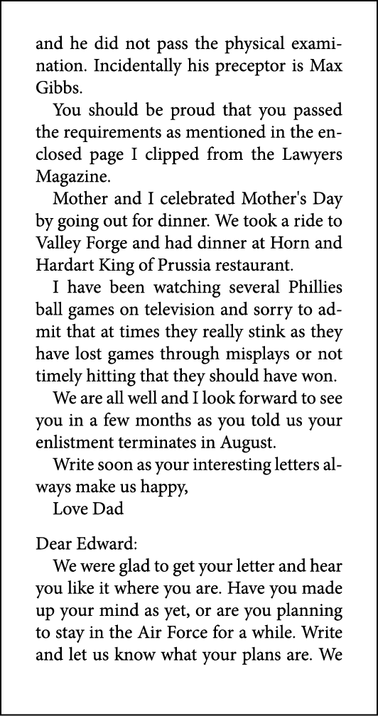 and he did not pass the physical examination. Incidentally his preceptor is Max Gibbs. You should be proud that you p...