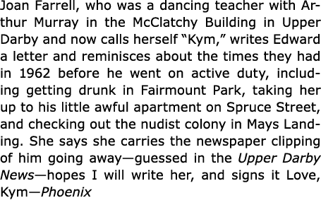 Joan Farrell, who was a dancing teacher with Arthur Murray in the ﻿McClatchy Building in ﻿﻿Upper Darby and now calls ...