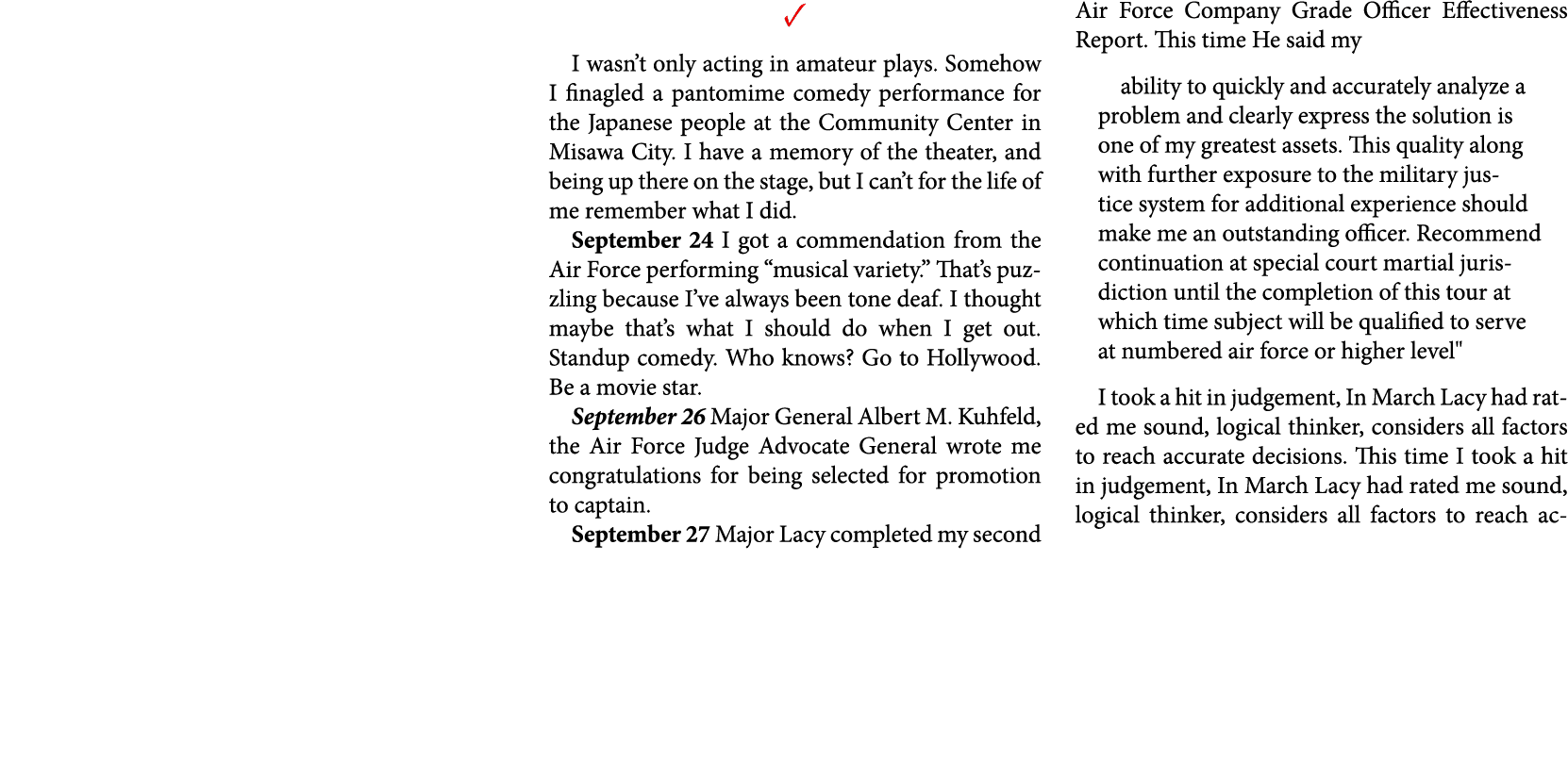 ✓ I wasn’t only acting in amateur plays. Somehow I finagled a pantomime comedy performance for the Japanese people at...