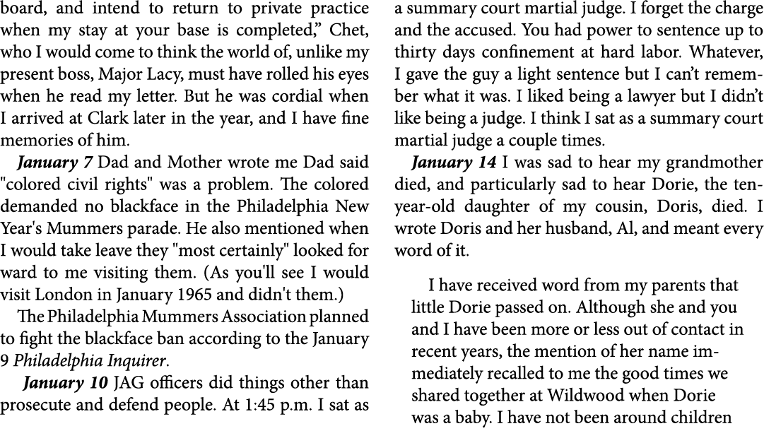 board, and intend to return to private practice when my stay at your base is completed,” Chet, who I would come to th...