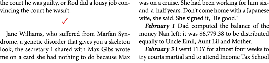 the court he was guilty, or Rod did a lousy job convincing the court he wasn’t. ✓ Jane Williams, who suffered from ﻿M...