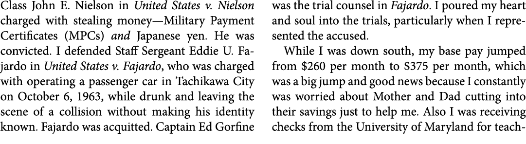 Class John E. Nielson in ﻿United States v. Nielson charged with stealing money—Military Payment Certificates (MPCs) a...
