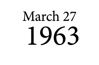 March 27 1963