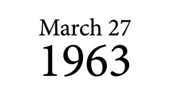 March 27 1963