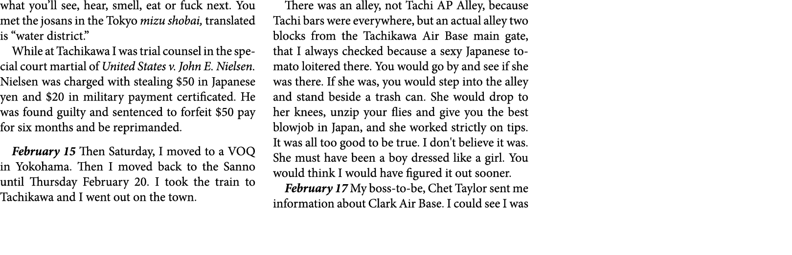 what you’ll see, hear, smell, eat or fuck next. You met the ﻿josans in the Tokyo mizu shobai, translated is “water di...