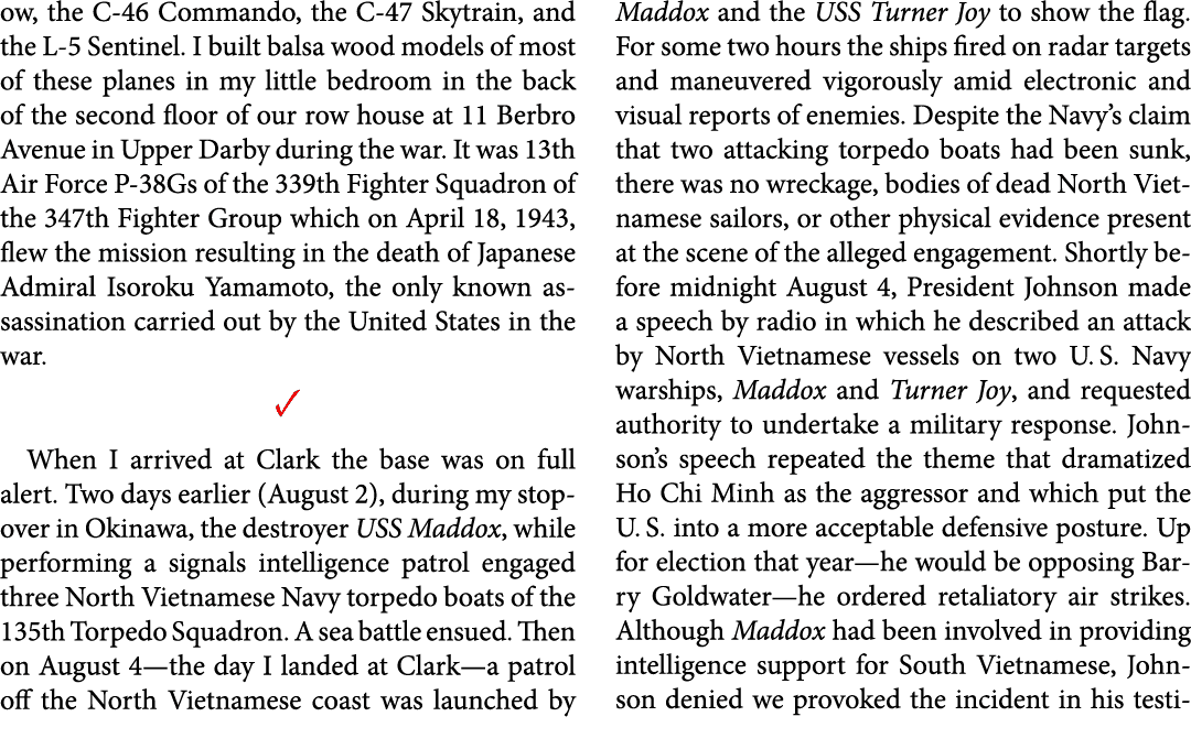 ow, the C 46 Commando, the C 47 Skytrain, and the L 5 Sentinel. I built balsa wood models of most of these planes in ...
