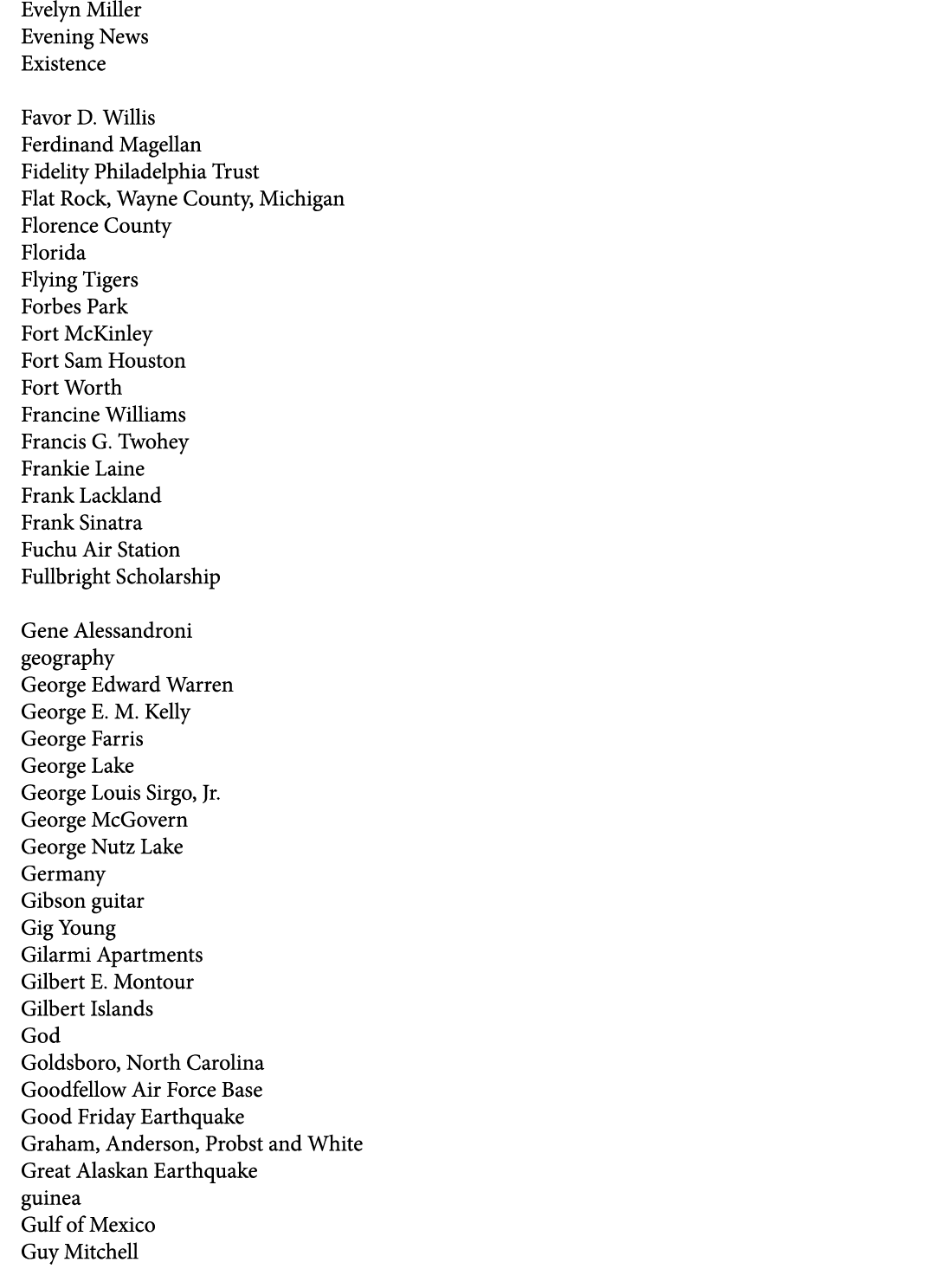 Evelyn Miller Evening News Existence Favor D. Willis Ferdinand Magellan Fidelity Philadelphia Trust Flat Rock, Wayne ...