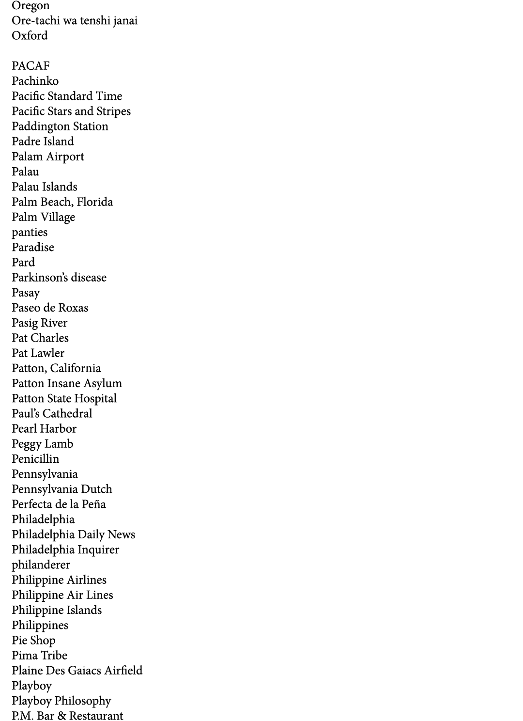 Oregon Ore tachi wa tenshi janai Oxford PACAF Pachinko Pacific Standard Time Pacific Stars and Stripes Paddington Sta...