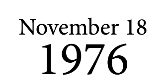 November 18 1976