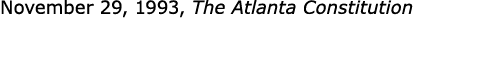November 29, 1993, The Atlanta Constitution