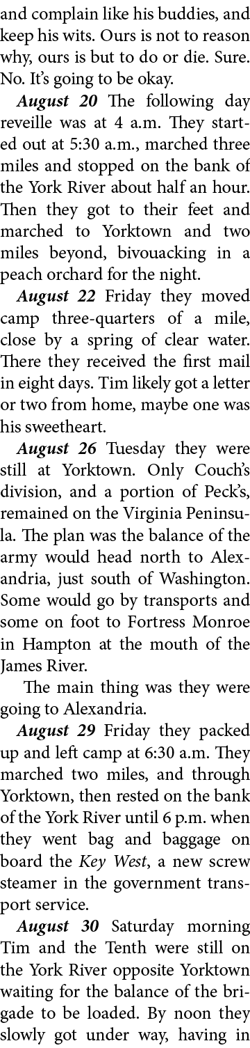 and complain like his buddies, and keep his wits. Ours is not to reason why, ours is but to do or die. Sure. No. It’s...
