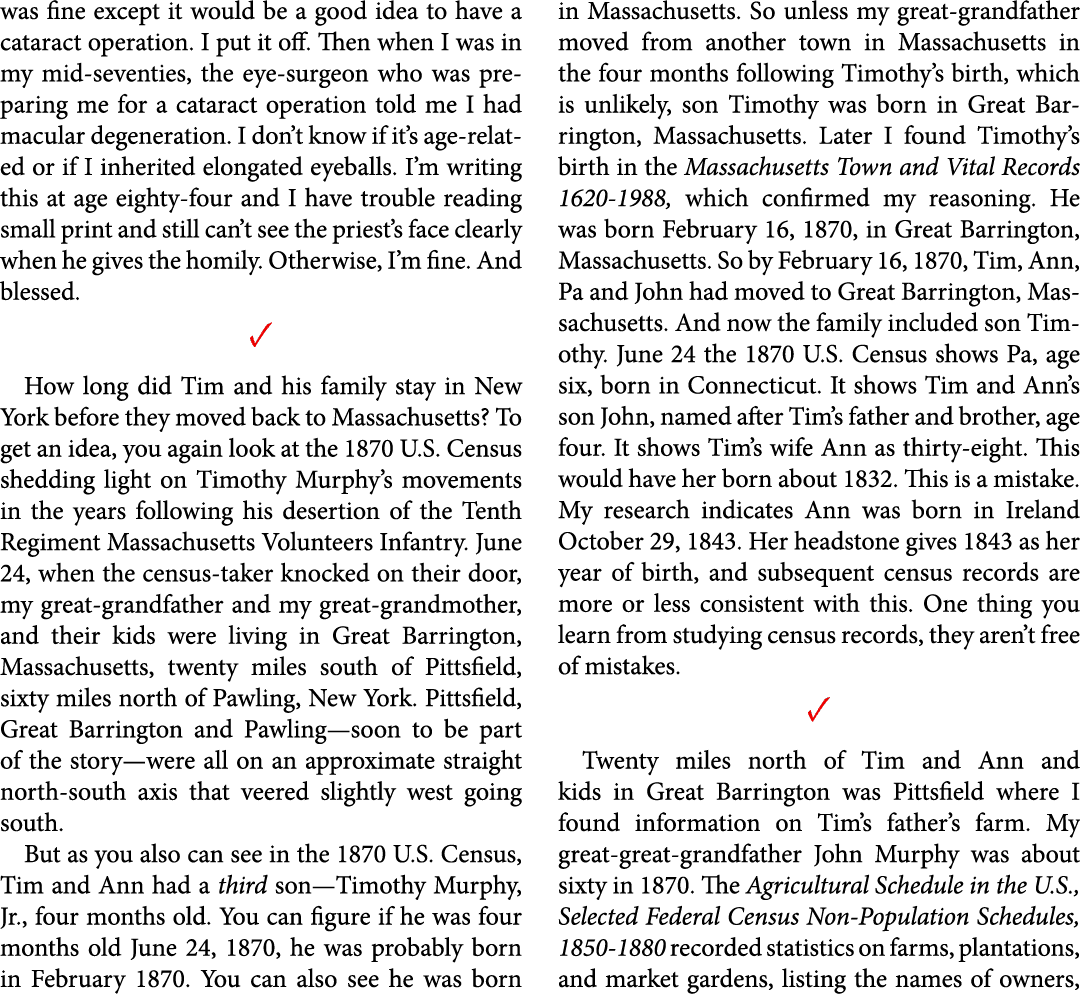 was fine except it would be a good idea to have a cataract operation. I put it off. Then when I was in my mid seventi...