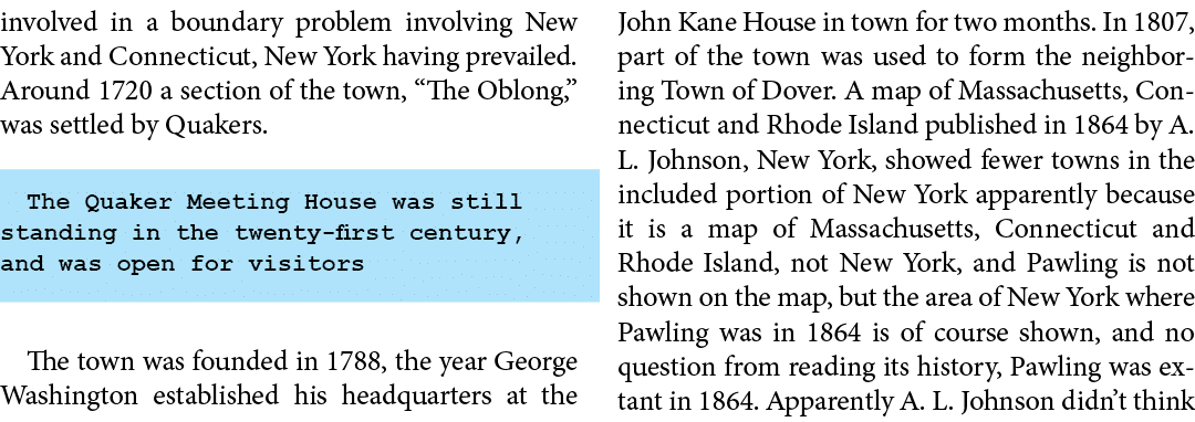 involved in a boundary problem involving New York and ﻿Connecticut, New York having prevailed. Around 1720 a section ...