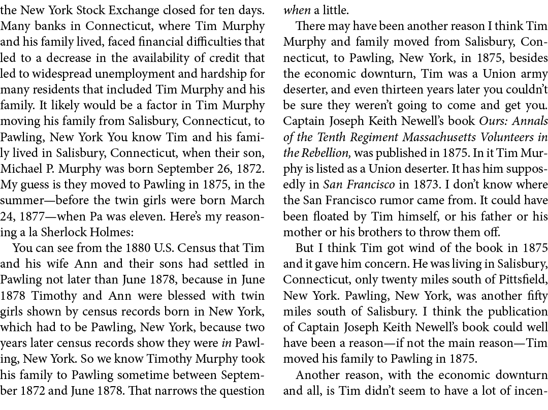 the New York Stock Exchange closed for ten days. Many banks in Connecticut, where Tim Murphy and his family lived, fa...